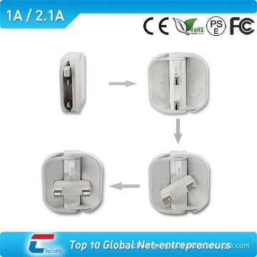 new micro phone charger T02 with folded protection cover